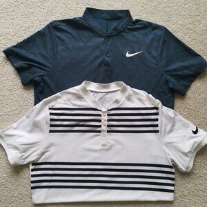 TWO (2) Men's Nike Polos - Court Advantage Tennis & Ultra 2 Slim Fit Golf - Med
